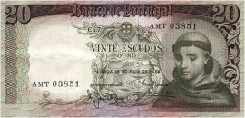 Portugália 1964. 20 Escudos-UNC
