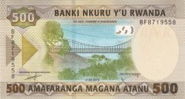 Ruanda 2019. 500 Francs-UNC