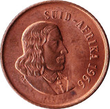Dél-Afrika-1965-1969-1 Cent-Bronz-VF-Pénzérme