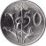 Dél-Afrika-1966-50 Cents-Nikkel-VF-Pénzérme