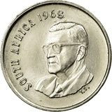 Dél-Afrika-1968-5 Cents-Nikkel-VF-Pénzérme