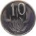 Dél-Afrika-1970-1989-10 Cents-Nikkel-VF-Pénzérme
