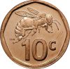Dél-Afrika-2023-10 Cents-Rézbevonatú acél-UNC-Pénzérme
