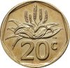   Dél-Afrika-2024-20 Cents-Bronzbevonatú acél-UNC-Pénzérme