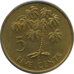 Seychelle-szigetek-1982-5 Cent-Sárgaréz-VF-Pénzérme