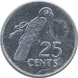 Seychelle-szigetek-2007-25 Cent-Nikkelezett acél-UNC-Pénzérme