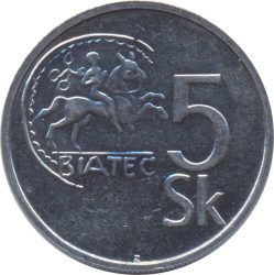 Szlovákia-2007-5 Koruna-Nikkelezett acél-UNC-Pénzérme