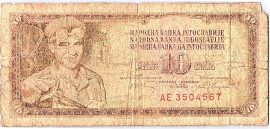 Szerbia 1968. 10 Dinara-P