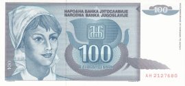 Szerbia 1992. 100 Dinara-UNC