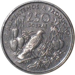 Sao Tomé és Principe-1997-250 Dobra-Krómozott acél-UNC-Pénzérme