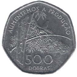 Sao Tomé és Principe-1997-500 Dobra-Krómozott acél-UNC-Pénzérme
