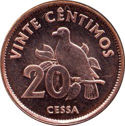 Sao Tomé és Principe-2017-20 Centimos-Rézbevonatú acél-UNC-Pénzérme
