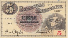 Svédország 1949. 5 Kronor-VF