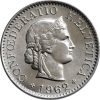 Switzerland-1960-2003-10 Rappen-Cooper-Nickel-XF-Coin