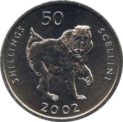 Szomália-2002-50 Shiling-Nikkel bevonatú acél-UNC-Pénzérme