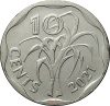 Szwáziföld-2021-10 Cent-Nikkelezett acél-UNC-Pénzérme