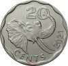 Szwáziföld-2021-20 Cent-Rozsdamentes acél-UNC-Pénzérme