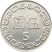 Tajvan-1981-2024-5 Dollár-Réz-nikkel-UNC-Pénzérme