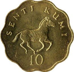 Tanzánia-1984-10 Senti-Nikkel-réz-UNC-Pénzérme