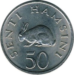 Tanzánia-1989-50 Senti-Réz-nikkel-UNC-Pénzérme