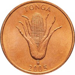 Tonga-2005-1 Seniti-Rézzel bevont acél-UNC-Pénzérme