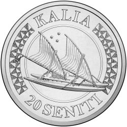 Tonga-2015-20 Seniti-Nikkelezett acél-UNC-Pénzérme