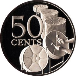 Trinidad és Tobago-2003-50 Cent-Réz-nikkel-UNC-Pénzérme
