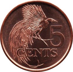 Trinidad és Tobago-2020-5 Cent-Rézbevonatú acél-UNC-Pénzérme