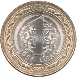 Törökország-2009-1 Lira-Bimetál-UNC-Pénzérme Törökország-2009-1 Lira-Bimetál-UNC-Pénzérme