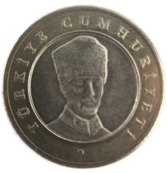 Törökország-2024-5 Lira-Bimetál-UNC-Pénzérme Törökország-2024-5 Lira-Bimetál-UNC-Pénzérme