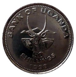 Uganda-2007-50 Shiling-Nikkelezett acél-UNC-Pénzérme