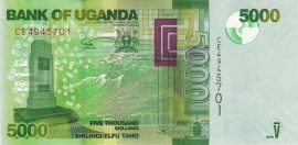 Uganda 2010-2025. 5000 Shillings-UNC