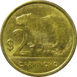 Uruguay-2024-2 Peso-Sárgaréz bevonatú acél-UNC-Pénzérme