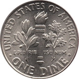 Egyesült Államok-1965-2024-1 Dime-Réz-Nikkel-VF-Pénzérme