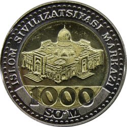 Üzbegisztán-2018-1000 Szom-Bimetál-UNC-Pénzérme