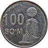 Üzbegisztán-2018-100 Szom-Nikkelezett acél-UNC-Pénzérme