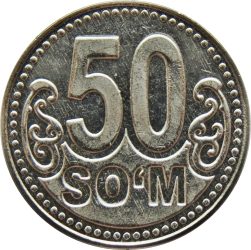 Üzbegisztán-2018-50 Szom-Nikkelezett acél-UNC-Pénzérme