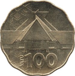 Vanuatu-2015-100 Vatu-Alumínium-cink bronz-UNC-Pénzérme