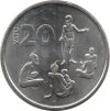 Vanuatu-2015-20 Vatu-Nikkelezett acél-UNC-Pénzérme