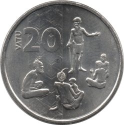 Vanuatu-2015-20 Vatu-Nikkelezett acél-UNC-Pénzérme