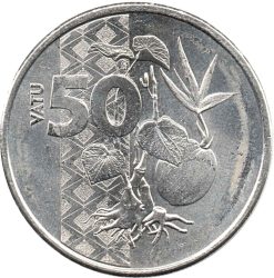 Vanuatu-2015-50 Vatu-Nikkelezett acél-UNC-Pénzérme