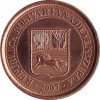 Venezuela-2007-1 Centimo-Rézbevonatú acél-UNC-Pénzérme