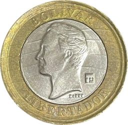 Venezuela-2012-1 Bolivar-Bimetál-UNC-Pénzérme