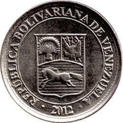 Venezuela-2012-50 Centimo-Nikkelezett acél-UNC-Pénzérme