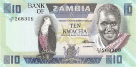Zambia 1986. 10 Kwacha-UNC