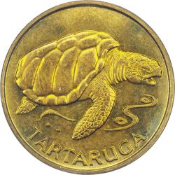 Zöld-foki szigetek-1994-1 Escudo-Sárgaréz bevonatú acél-UNC-Pénzérme