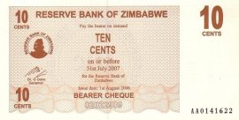 Zimbabwe 2006. 10 Cents-UNC