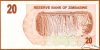 Zimbabwe 2006. 20 Dollars-UNC