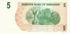 Zimbabwe 2006. 5 Dollars-UNC