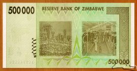 Zimbabwe 2008. 500000 Dollars-UNC